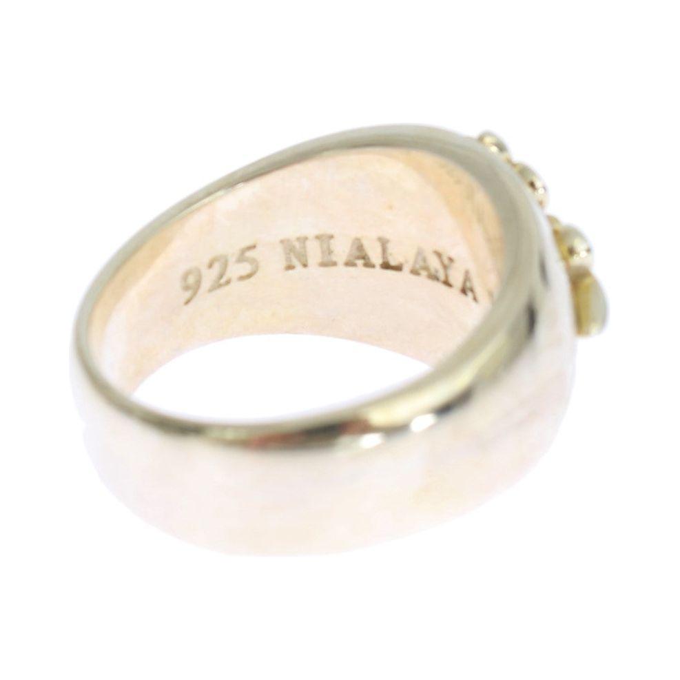 Nialaya Silver Statement Mens Ring Ring Nialaya Antique White