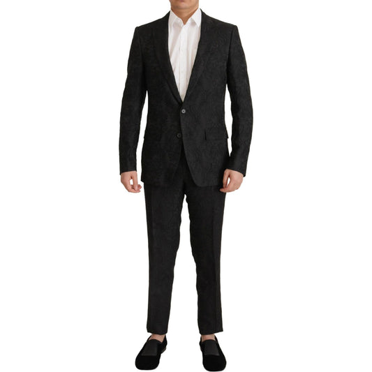 Dolce & Gabbana Glittering Black Martini Suit Set Dolce & Gabbana