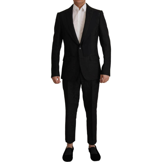 Dolce & Gabbana Elegant Black Two-Piece Martini Suit Dolce & Gabbana