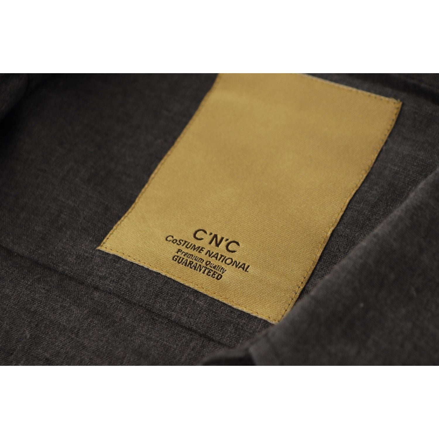 光滑灰色棉质休闲纽扣衬衫