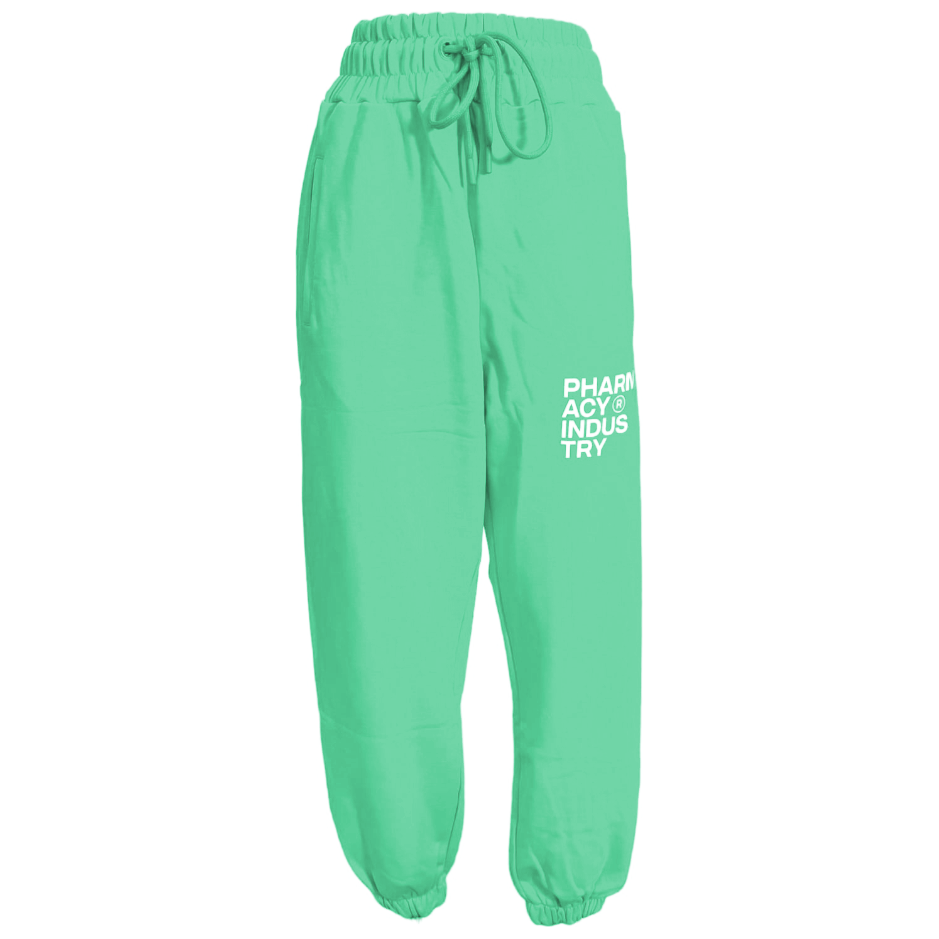 Pharmacy Industry Chic Drawstring Sweatpants in Lush Green Pharmacy Industry