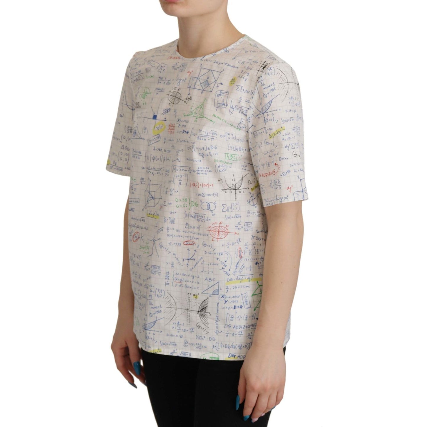 Dolce & Gabbana Algebra Print Round Neck Cotton Tee Dolce & Gabbana