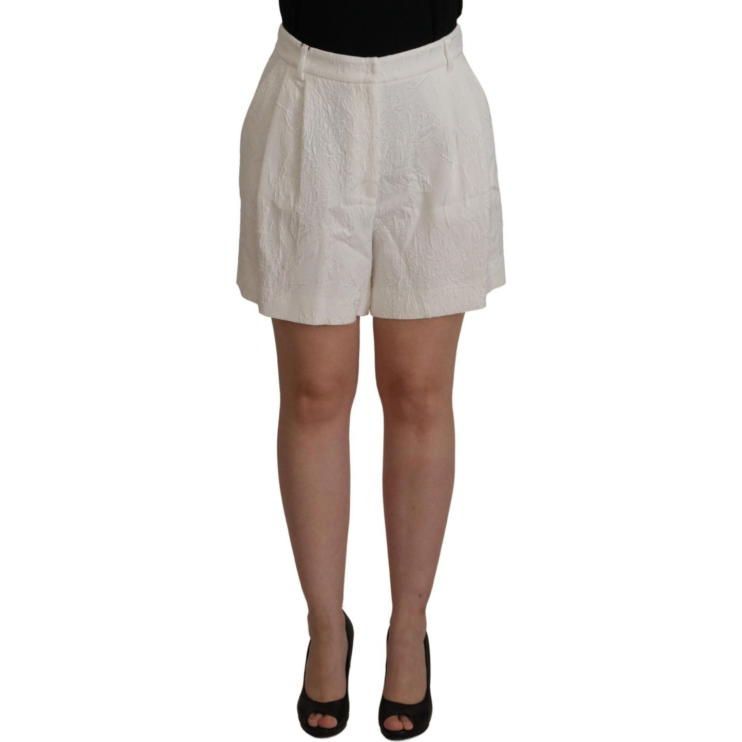 Dolce & Gabbana Elegant High Waist White Culotte Shorts Dolce & Gabbana