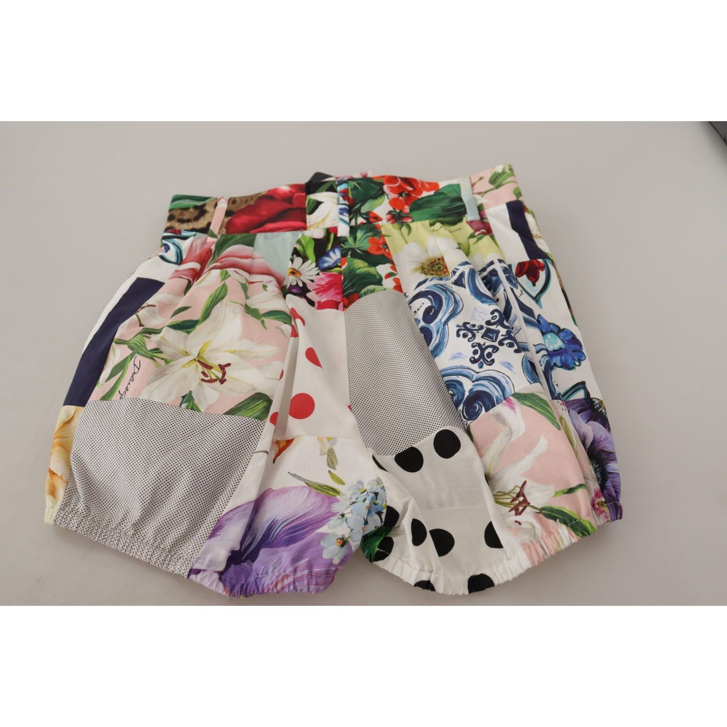 Dolce & Gabbana Patchwork High Waist Designer Shorts Dolce & Gabbana