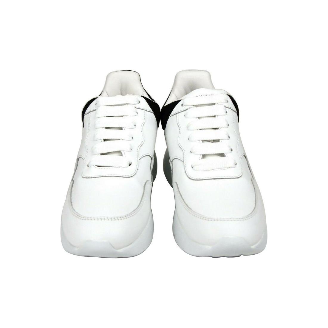 Alexander McQueen Women White Leather Suede Sneaker Alexander McQueen