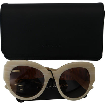 Dolce & Gabbana Beige Acetate Full Rim Brown Lense DG4294 Sunglasses Dolce & Gabbana