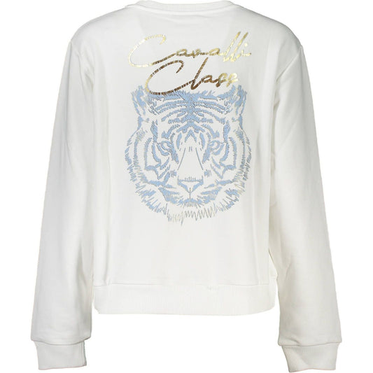 Cavalli Class White Cotton Women Sweater Cavalli Class