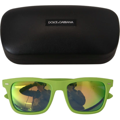 Dolce & Gabbana Green Rubber Full Rim Frame Shades DG6095 Acid Sunglasses Dolce & Gabbana
