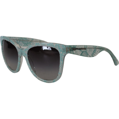 Dolce & Gabbana Blue Lace Acetate Crystal Round DG4190 Sunglasses Dolce & Gabbana
