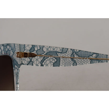Dolce & Gabbana Blue Lace Acetate Crystal Butterfly DG4231 Sunglasses Dolce & Gabbana