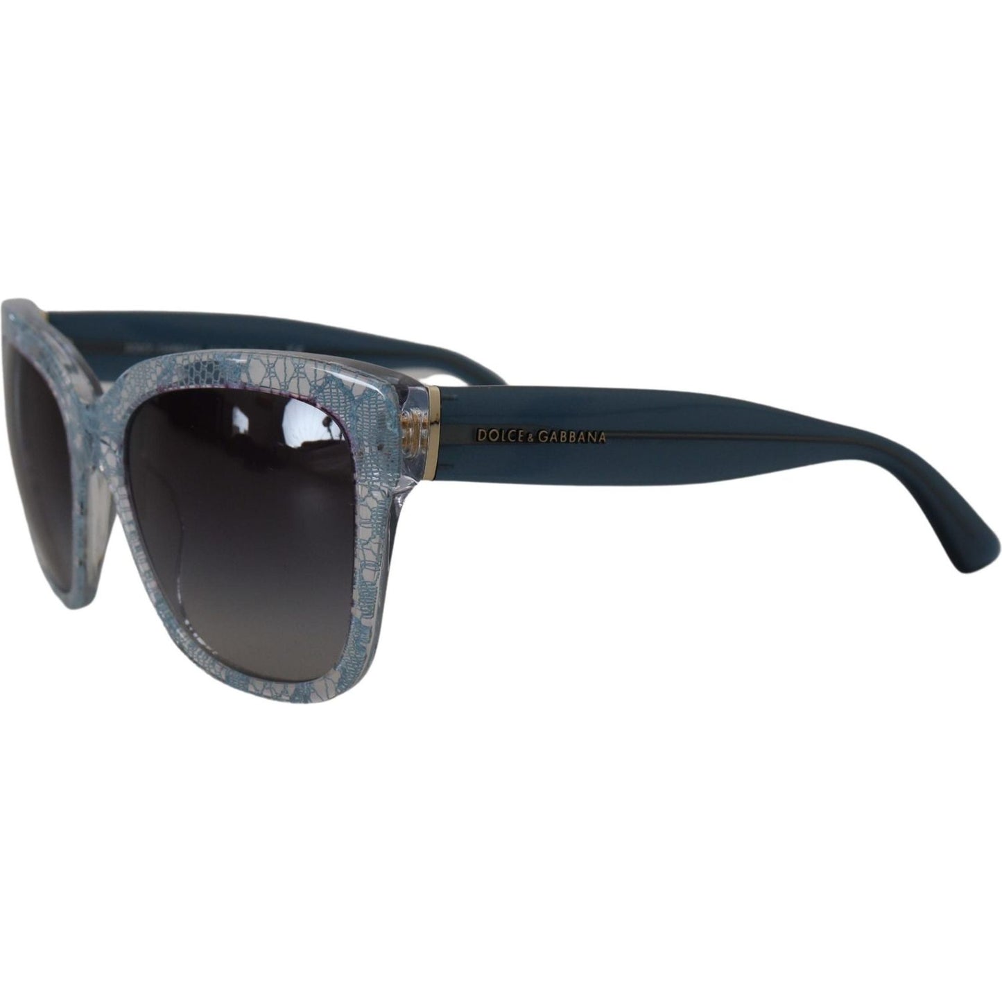 Dolce & Gabbana Blue Lace Acetate Rectangle Shades DG4226 Sunglasses Dolce & Gabbana