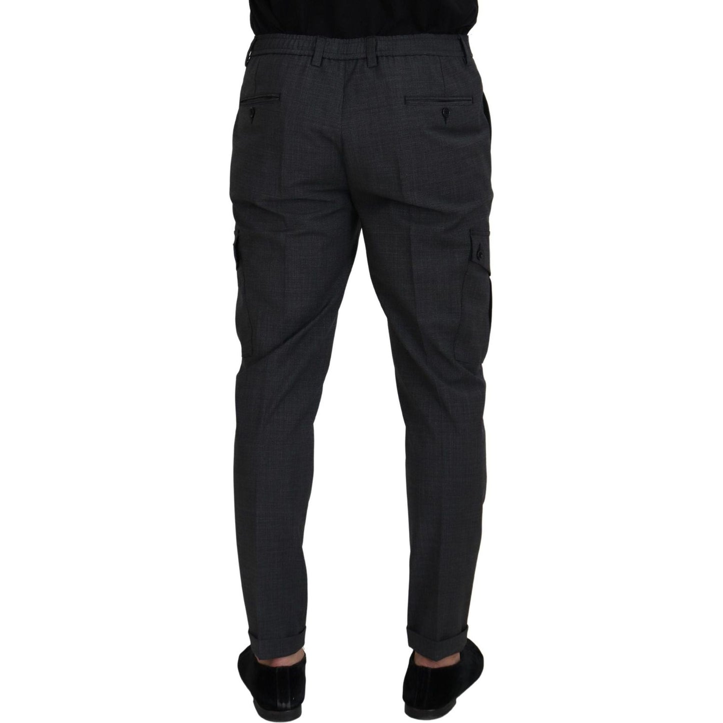 Dolce & Gabbana Elegant Checkered Slim Fit Cargo Pants Dolce & Gabbana