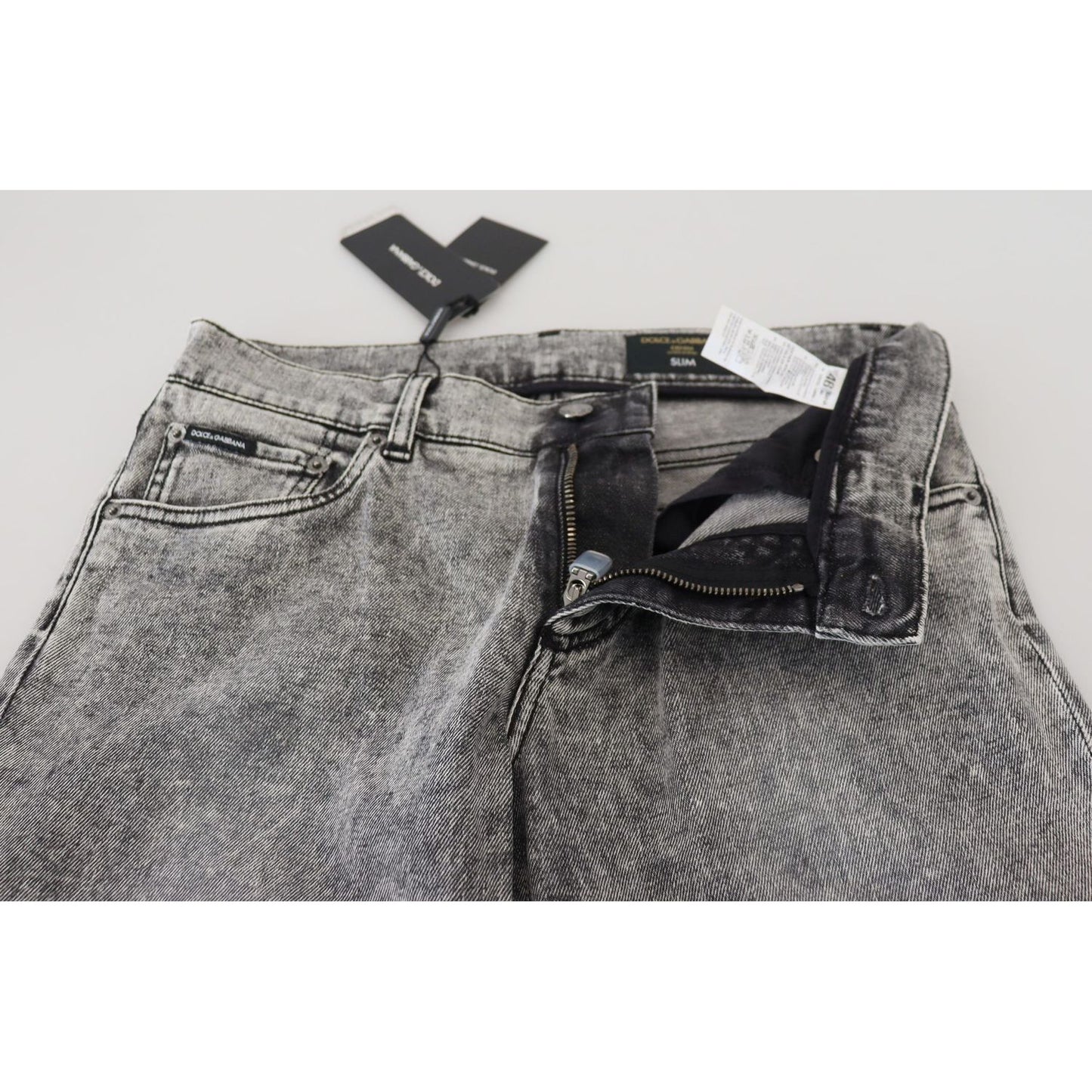 Dolce & Gabbana Chic Slim Fit Gray Denim Dolce & Gabbana