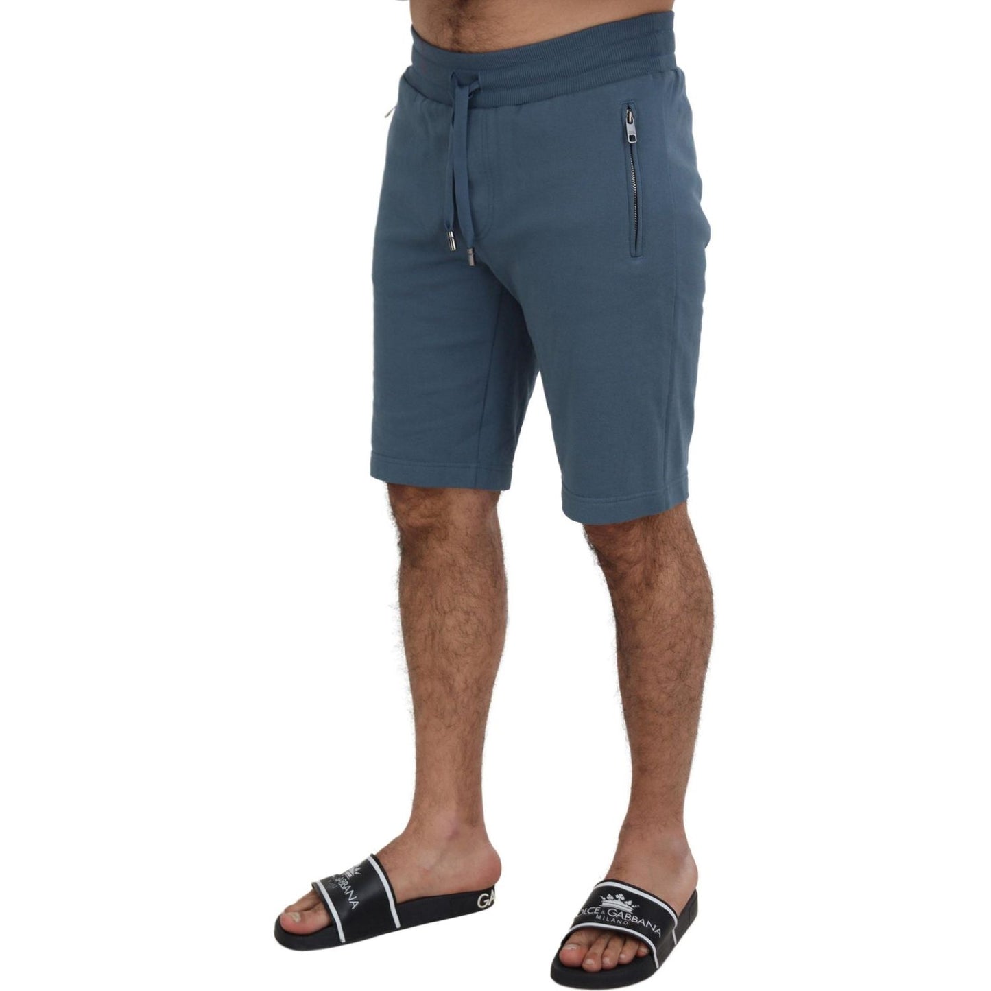 Dolce & Gabbana Blue Cotton Bermuda Casual Mens Shorts