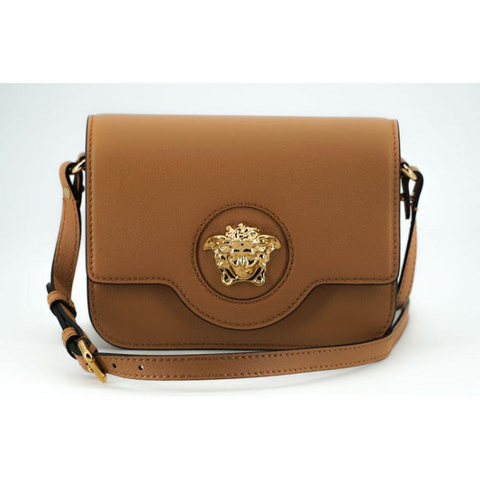 Versace Brown Calf Leather Shoulder Bag Versace