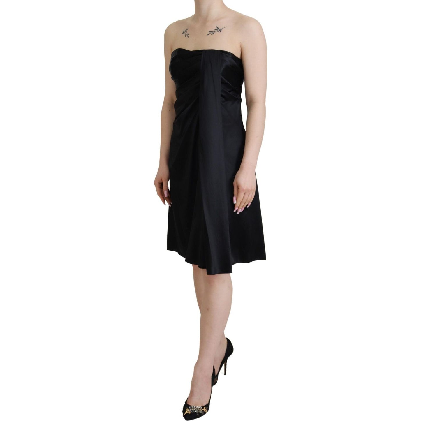 Dolce & Gabbana Elegant Black Silk Mini Sleeveless Dress Dolce & Gabbana