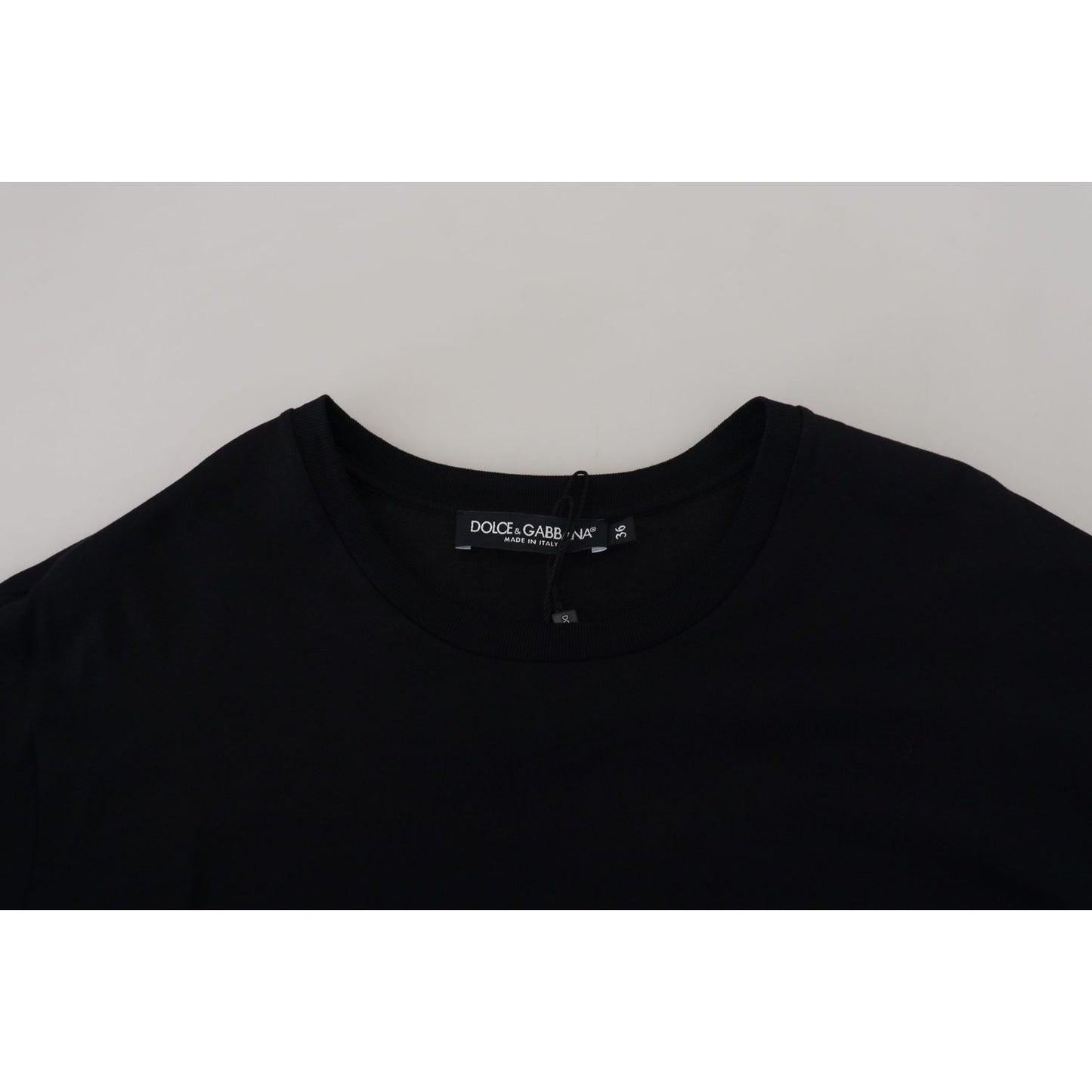 Dolce & Gabbana Elegant Black Cotton Short Sleeve Tee Dolce & Gabbana