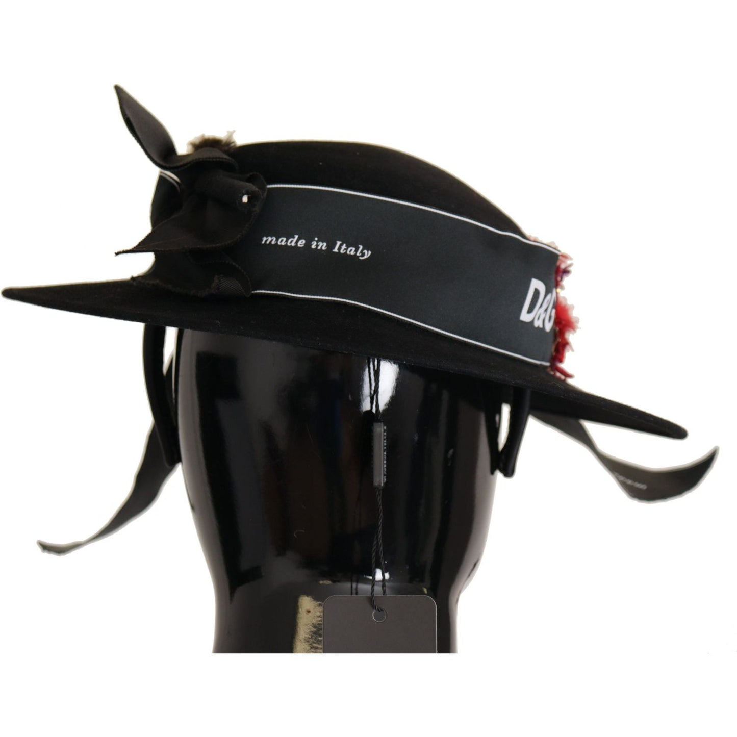 Dolce & Gabbana Elegant Wide Brim Black Hat Dolce & Gabbana