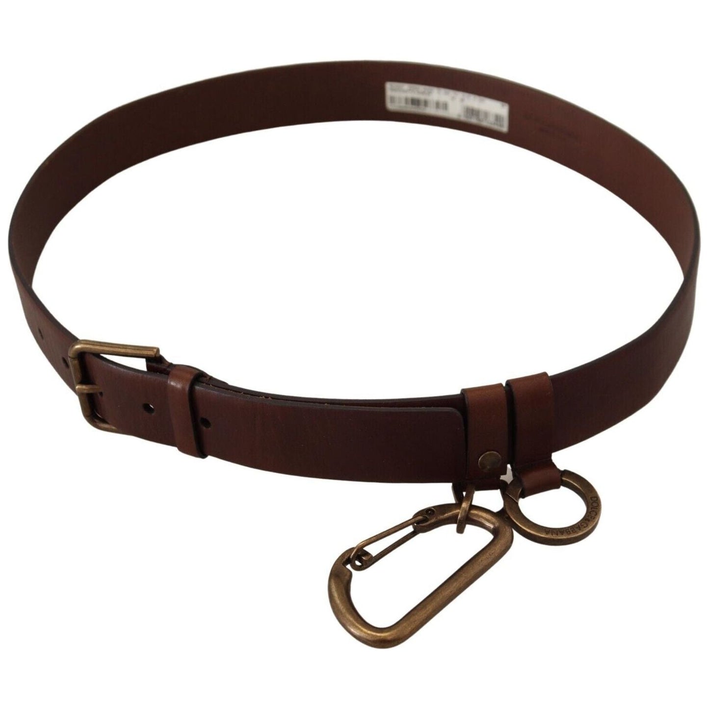 Dolce & Gabbana Elegant Brown Leather Belt with Metal Buckle Dolce & Gabbana