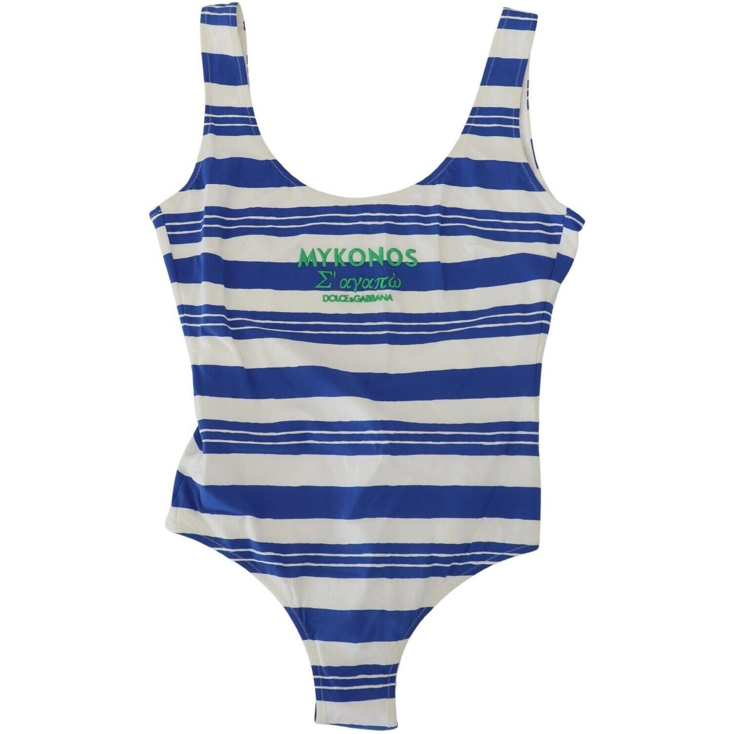 Dolce & Gabbana Riviera Chic Blue Striped One Piece Swimsuit Dolce & Gabbana