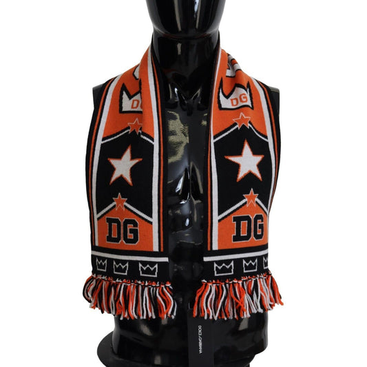 Dolce & Gabbana Multicolor DG Logo Printed Men Neck Wrap Shawl Scarf