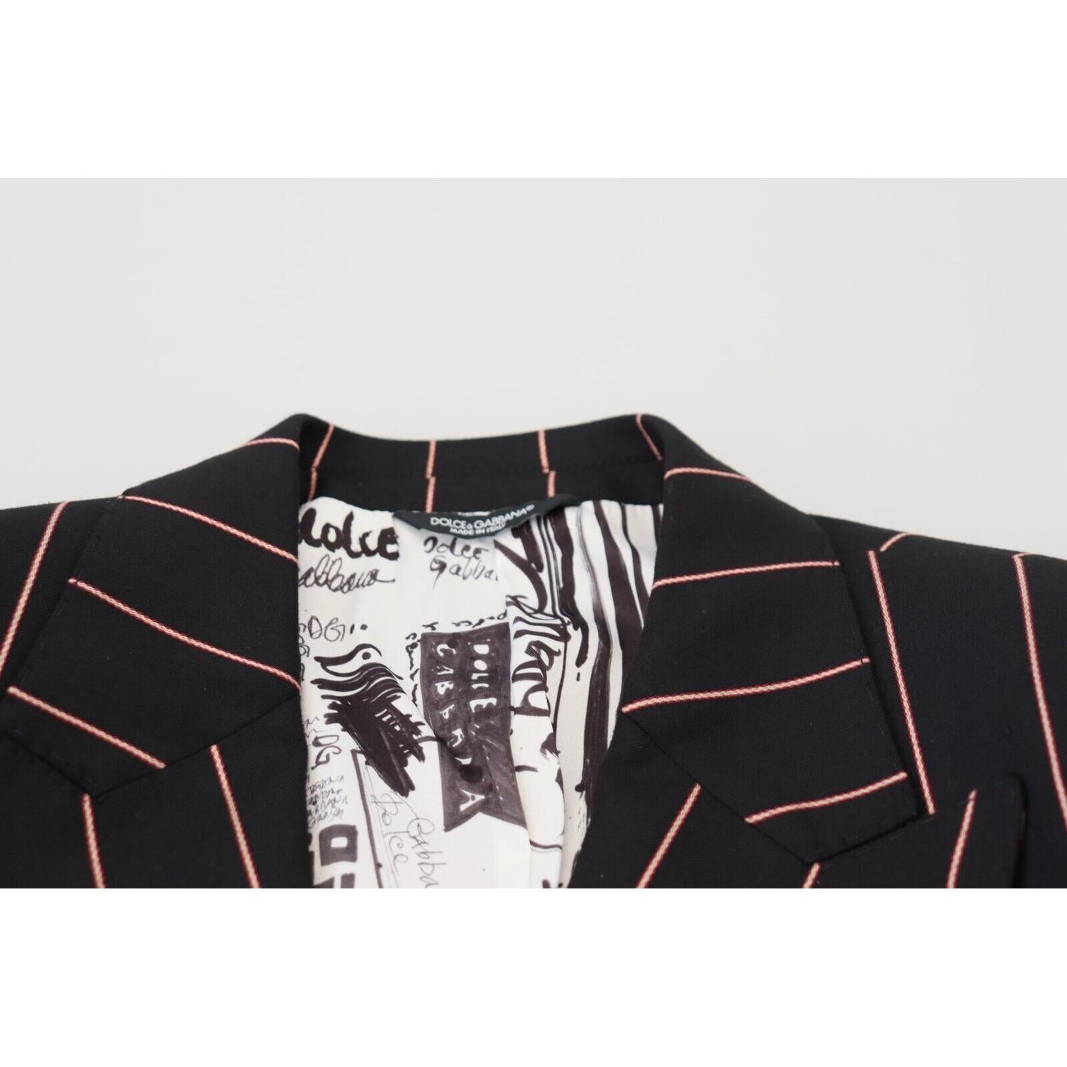 优雅修身双排扣黑色西装外套