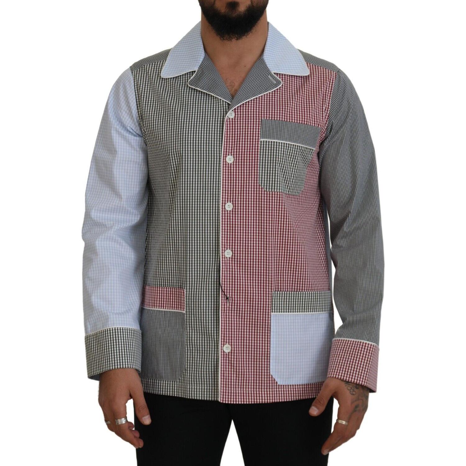 多色棉质纽扣睡衣