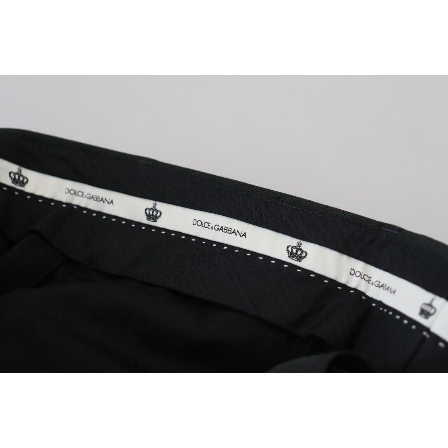 优雅黑色剪裁长裤