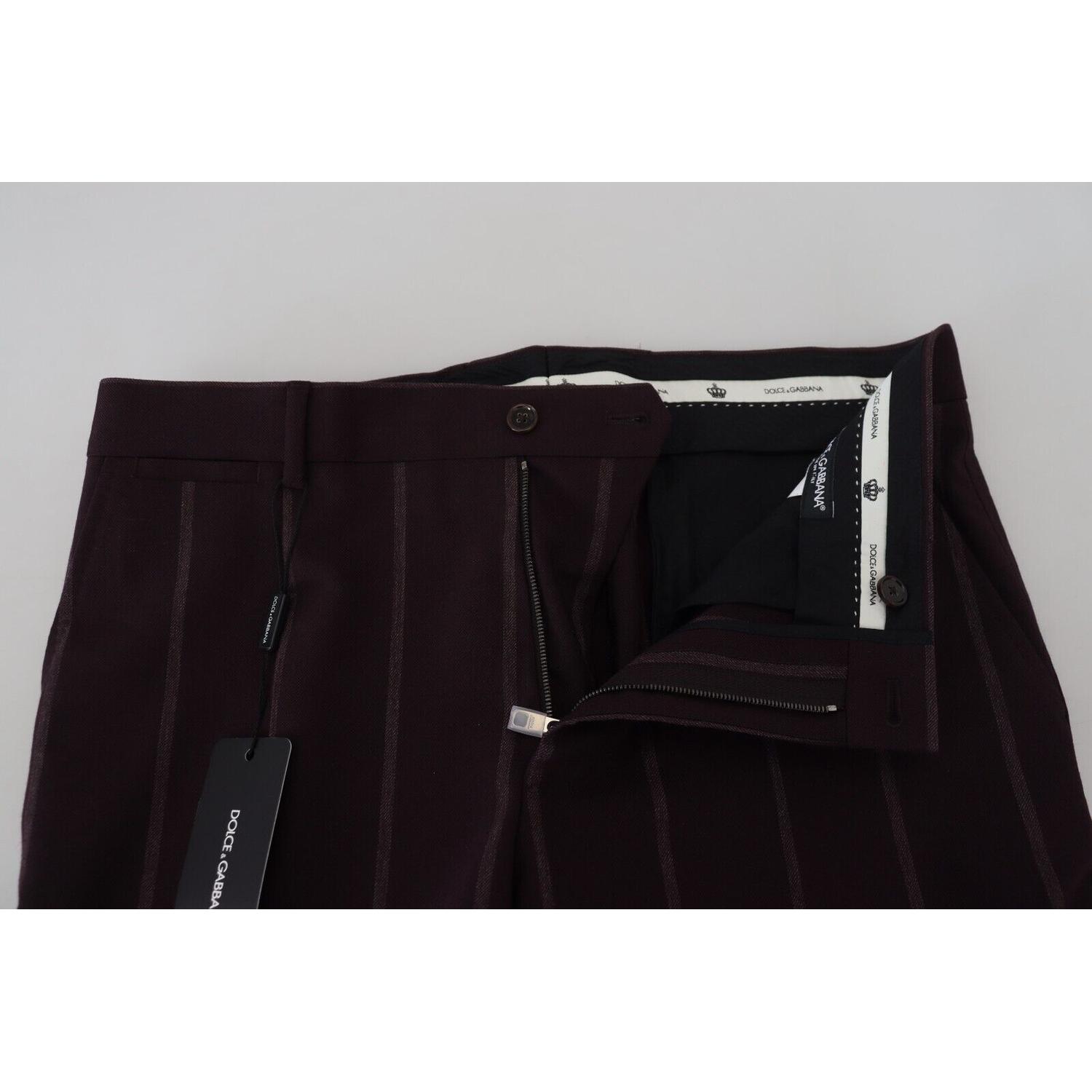 优雅的棕色羊毛混纺长裤