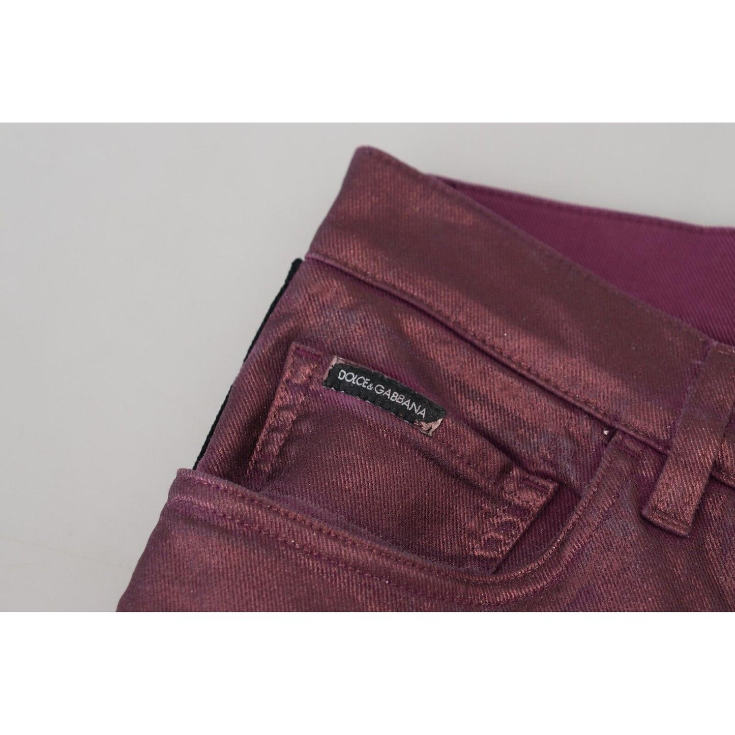 Dolce & Gabbana Elegant Magenta Cotton Trousers Dolce & Gabbana