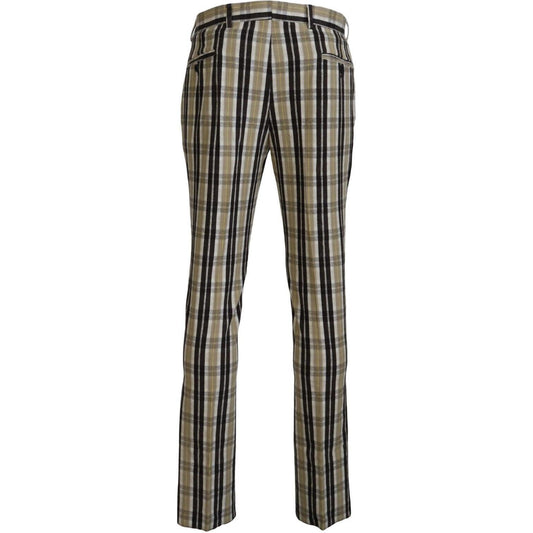 BENCIVENGA Chic Multicolor Checkered Cotton Pants BENCIVENGA