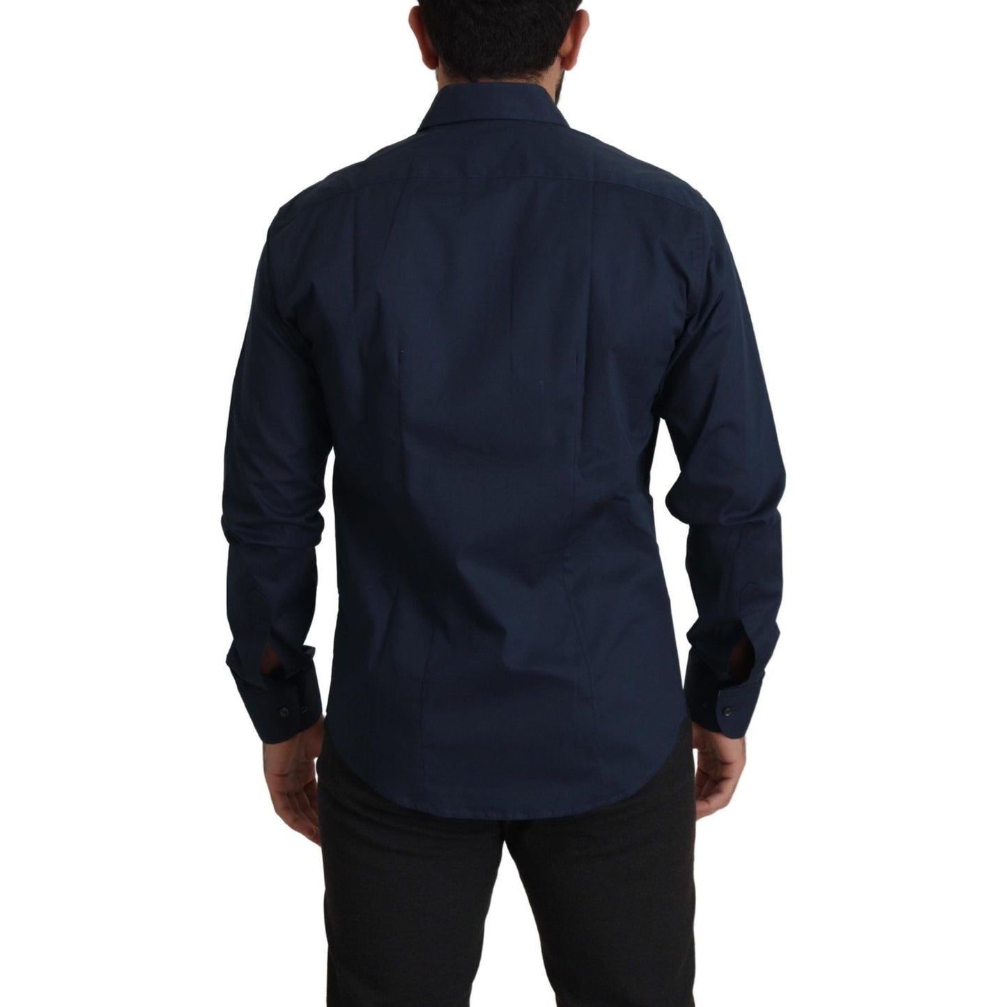 Roberto Cavalli Navy Elegance Cotton Dress Shirt Roberto Cavalli