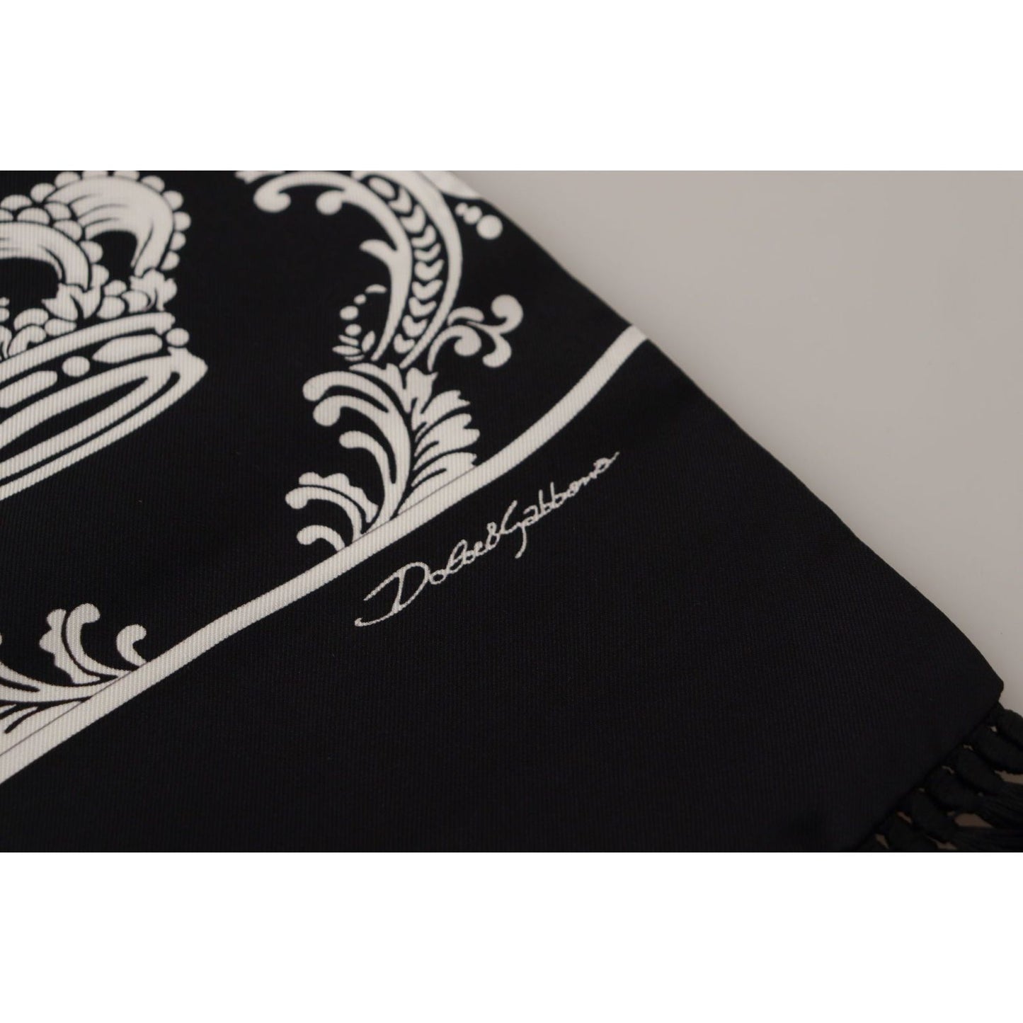 Dolce & Gabbana Regal Crown Silk Men's Scarf Dolce & Gabbana