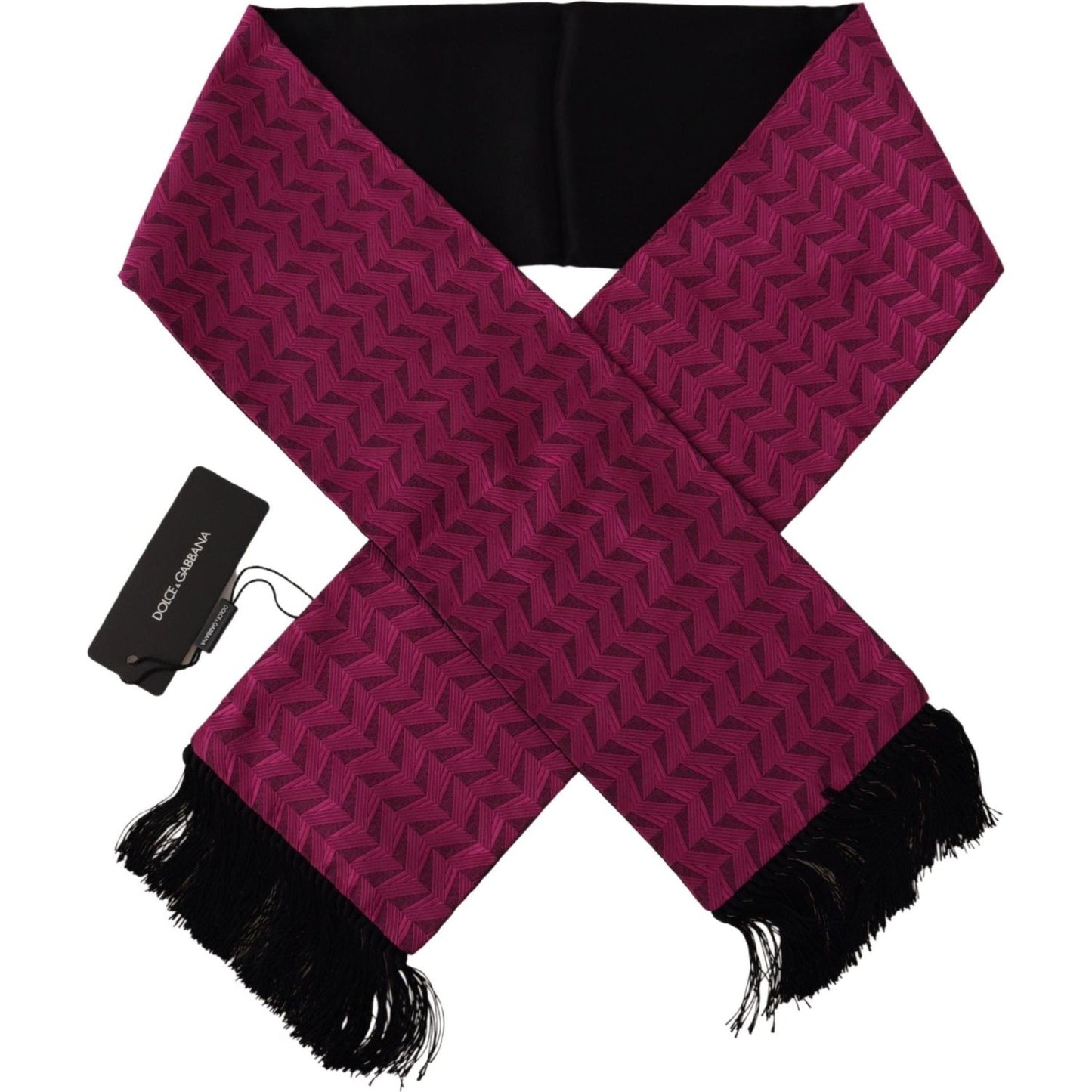 Dolce & Gabbana Elegant Magenta Silk Men's Scarf Wrap Dolce & Gabbana