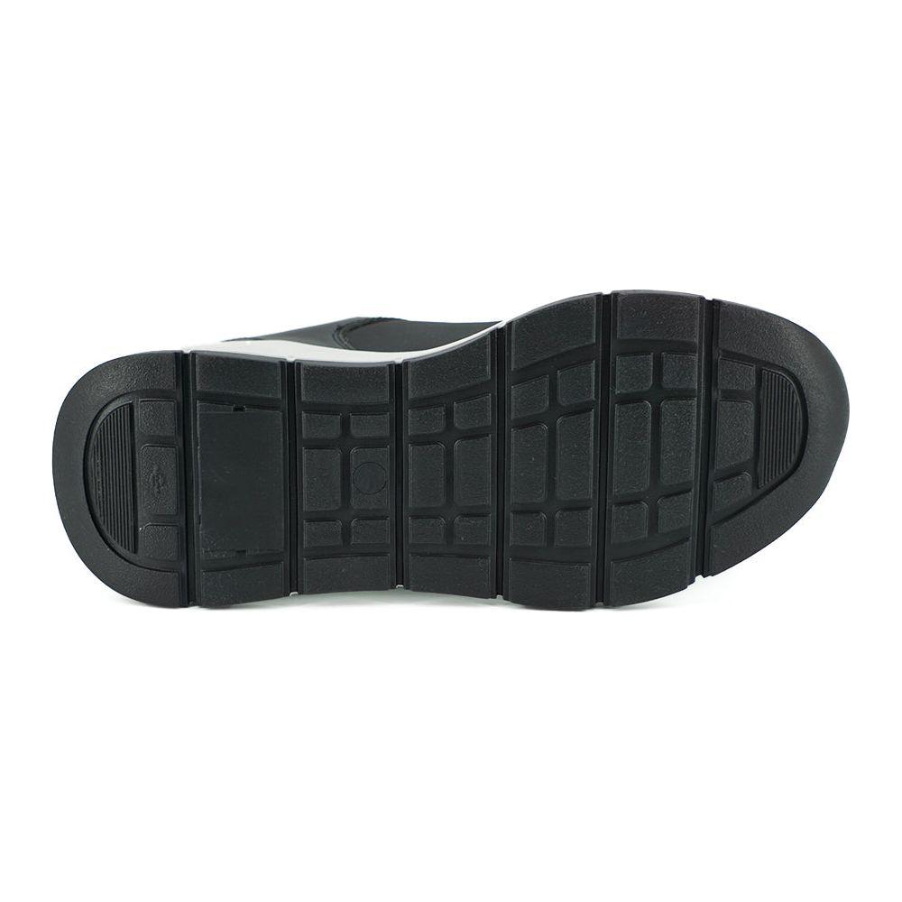 Versace Black and White Calf Leather Sneakers