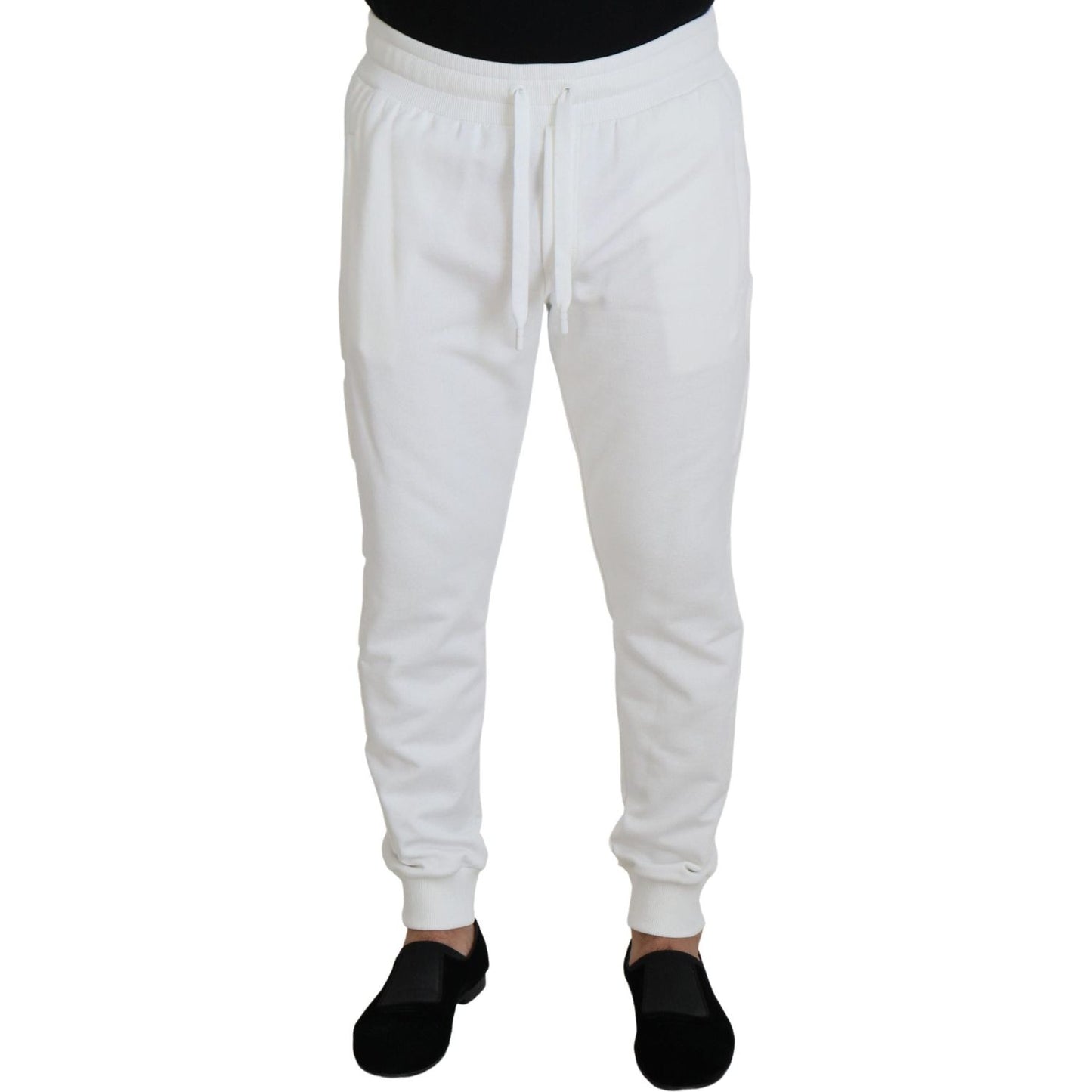 Dolce & Gabbana Elegant White Cotton Sweatpants Dolce & Gabbana