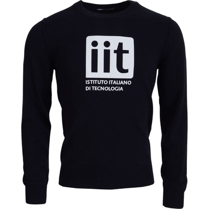 Dolce & Gabbana Blue Cashmere iit Print Pullover Sweater