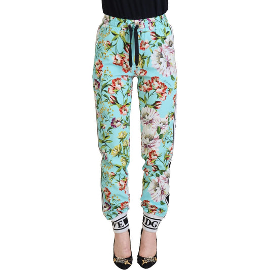 Dolce & Gabbana Multicolor Floral Sweatpants Pants Dolce & Gabbana