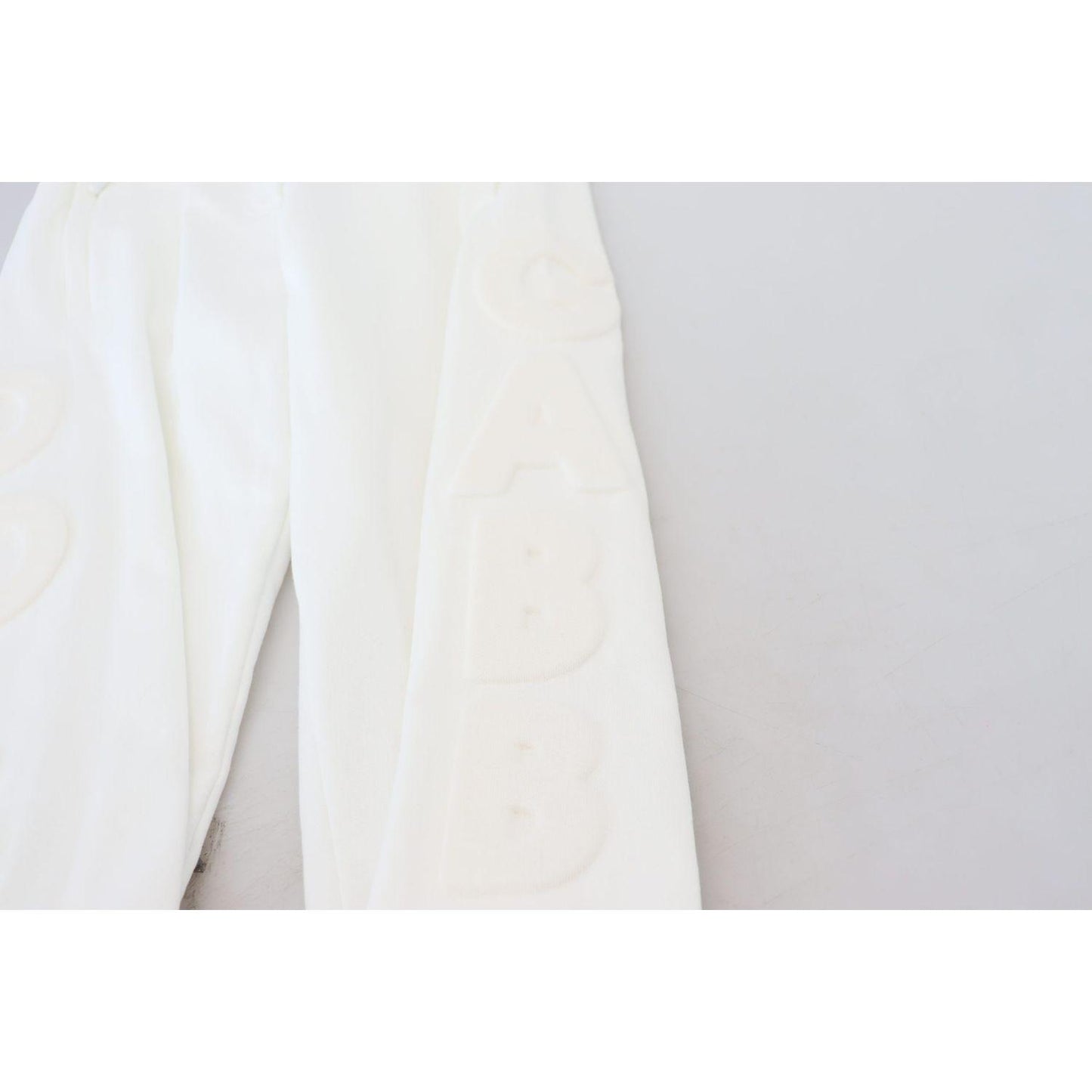 Dolce & Gabbana Elegant White Cotton Trousers Dolce & Gabbana Light Gray