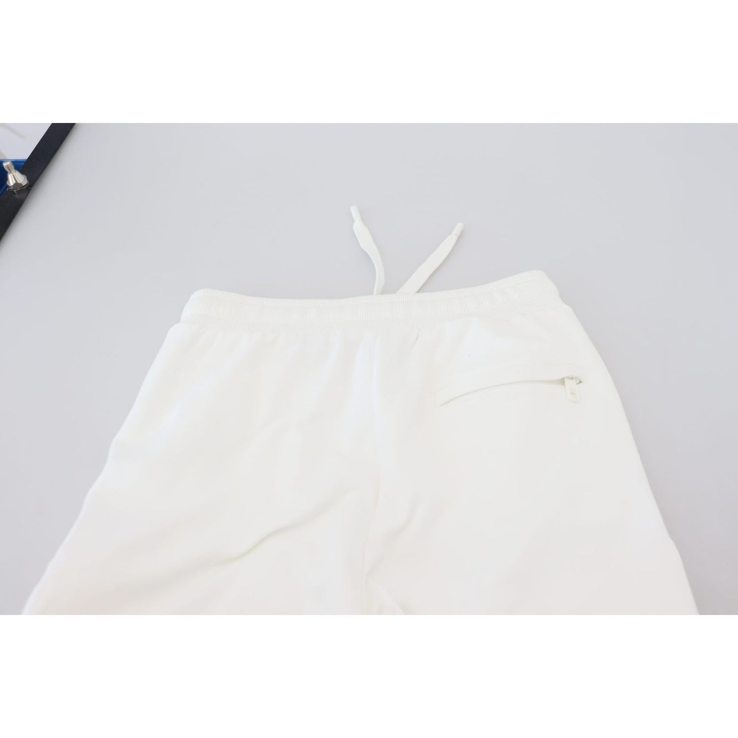 Dolce & Gabbana Elegant White Cotton Trousers Dolce & Gabbana Light Gray