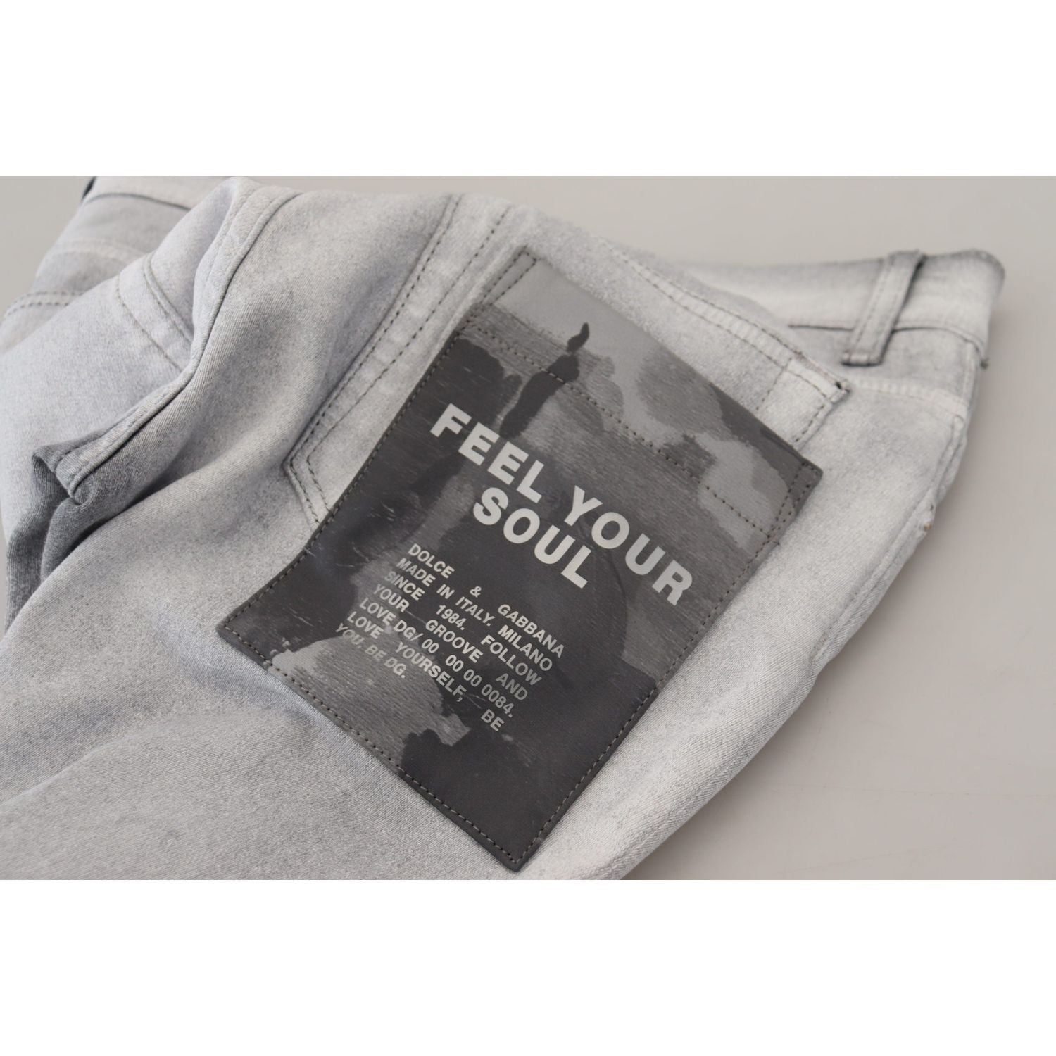 Dolce & Gabbana Gray Washed Skinny Men Denim Jeans