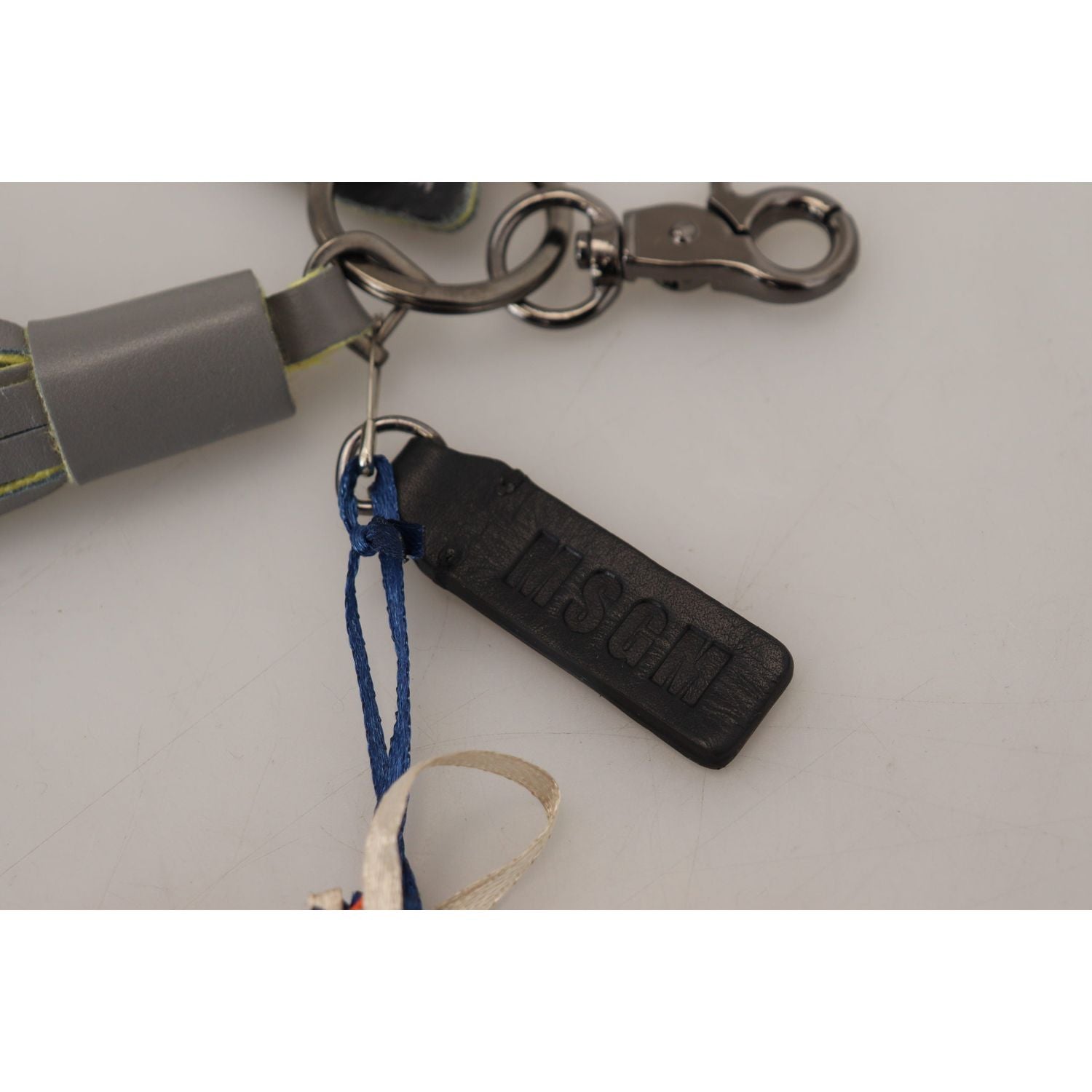 MSGM Multicolor Rocket Ship Silver Tone Metal Keychain