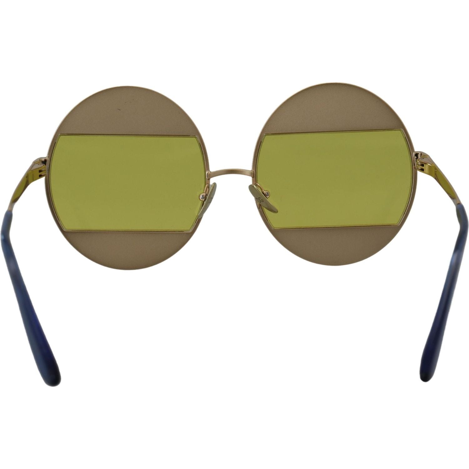 水晶缀饰金色椭圆形太阳镜