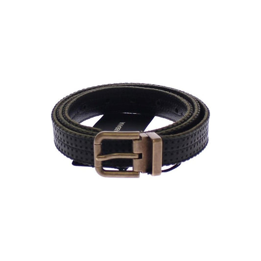Dolce & Gabbana Blue Leather Logo Belt Dolce & Gabbana