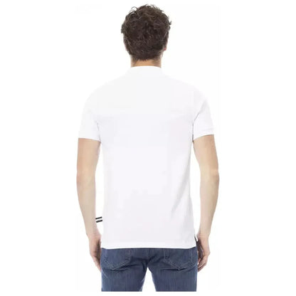 Baldinini Trend White Cotton Men Polo Shirt