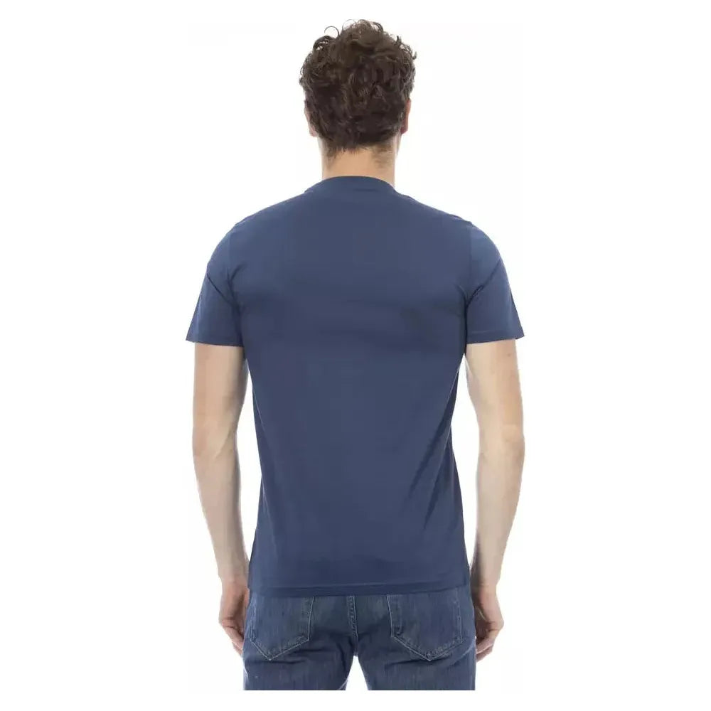 Baldinini Trend Blue Cotton Men T-Shirt Baldinini Trend