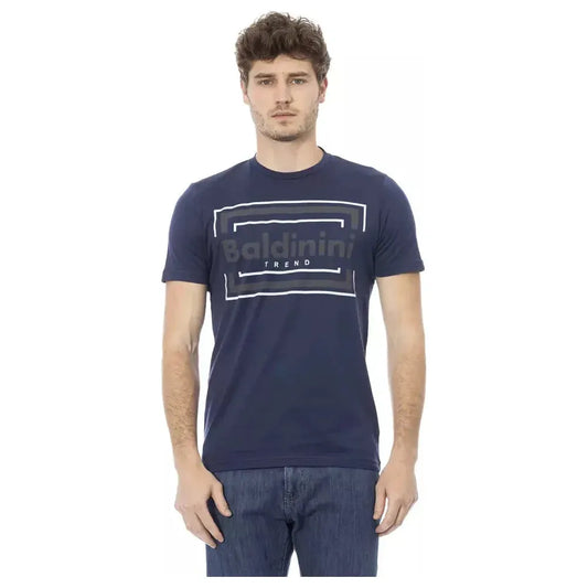 Baldinini Trend Blue Cotton Men T-Shirt Baldinini Trend