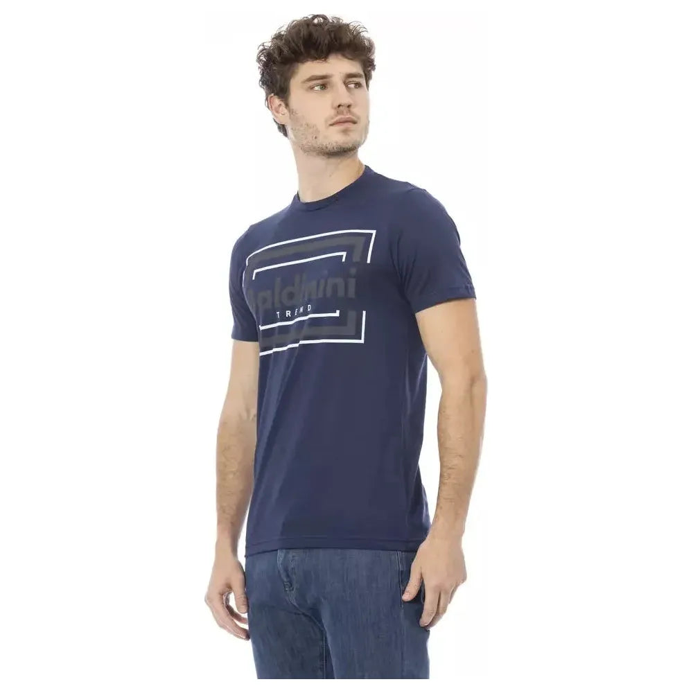 Baldinini Trend Blue Cotton Men T-Shirt Baldinini Trend