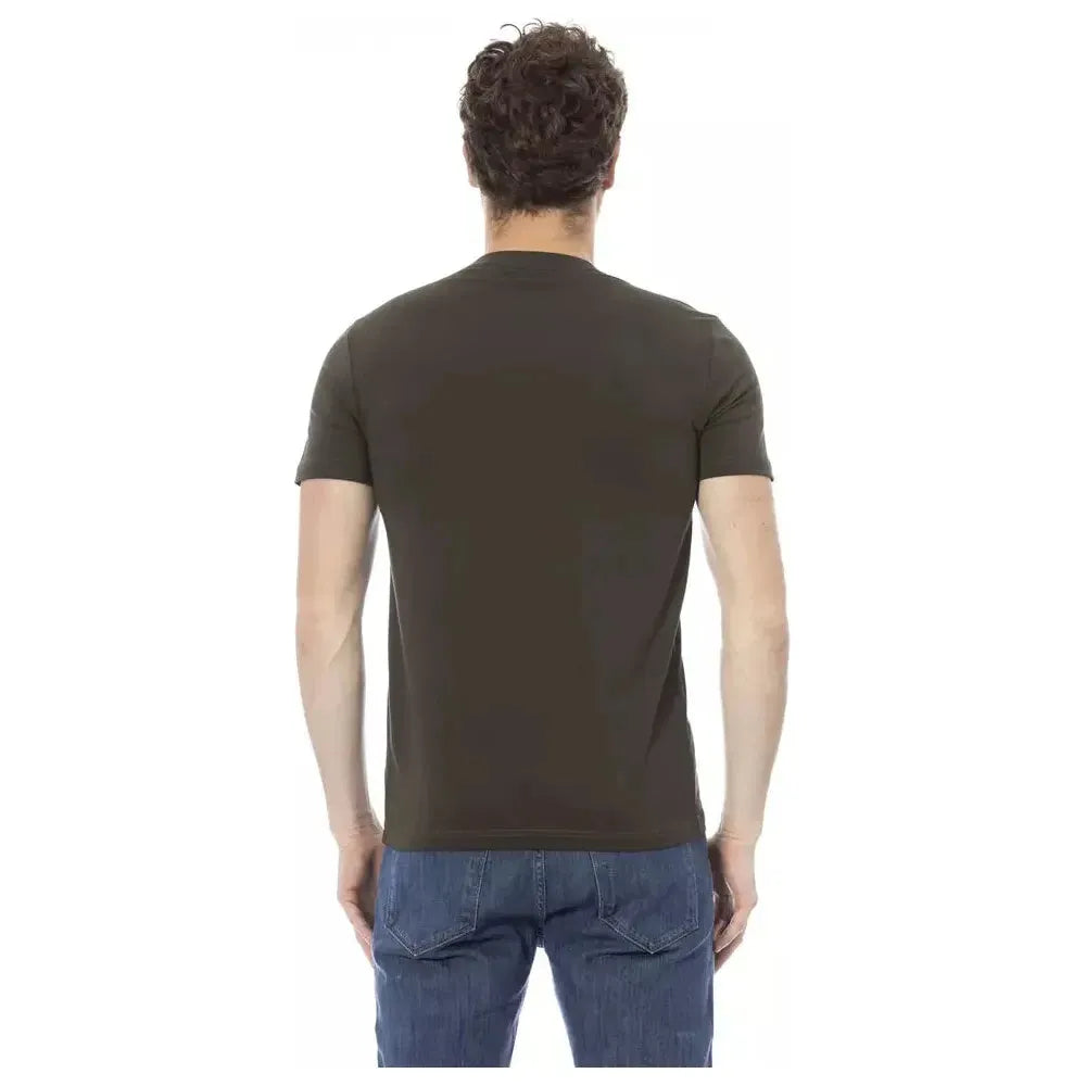 Baldinini Trend Green Cotton Men T-Shirt Baldinini Trend