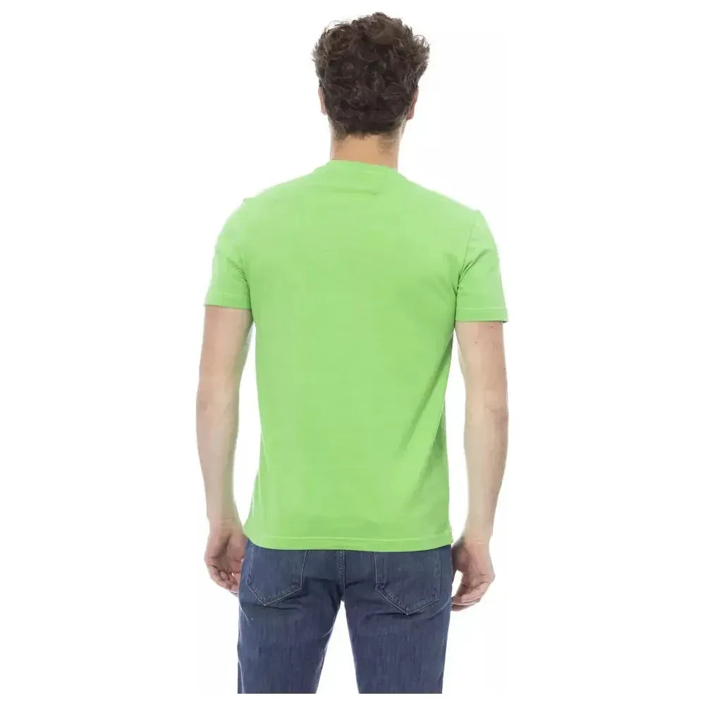 Baldinini Trend Green Cotton Men T-Shirt